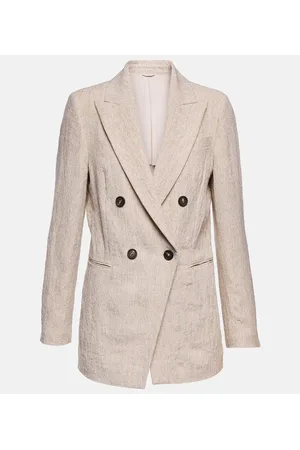 Brunello Cucinelli Blazer doppiopetto in lino