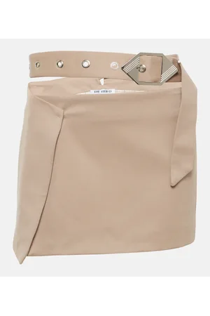 The Attico Minigonna in gabardine di lana vergine