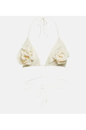 MAGDA BUTRYM Top bikini a triangolo con applicazione