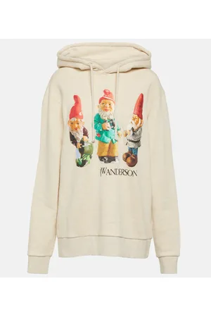 J.W.Anderson Felpa Gnome Trio in cotone con cappuccio