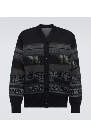 SACAI X Eric Haze - Cardigan in jacquard di cotone