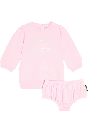 Balmain Baby - Abito e culottes in cotone con logo