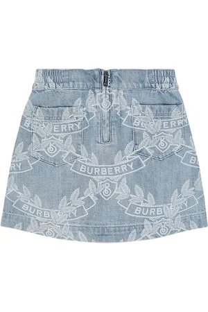 Burberry Gonna di jeans con logo