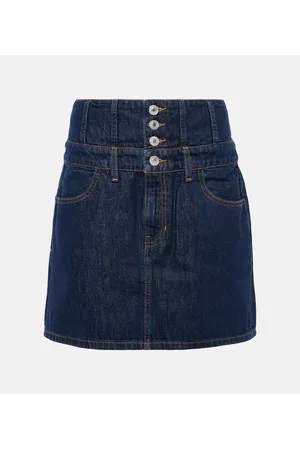 RE/DONE Minigonna a vita alta Corset di jeans