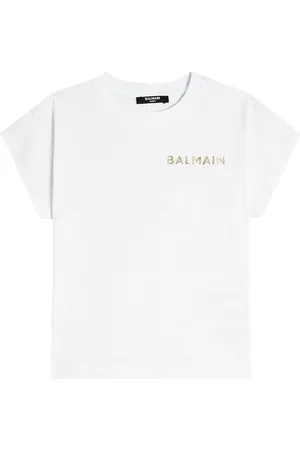 Balmain T-shirt in jersey di cotone con logo