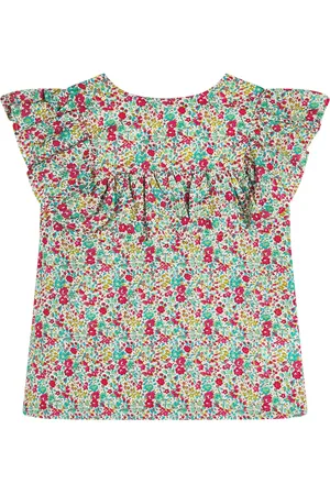BONPOINT Top Bianca in cotone con stampa