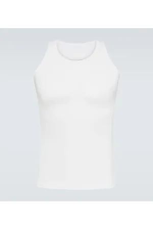 Maison Margiela Top in cotone e seta a coste