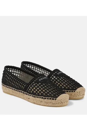 Prada Espadrillas in crochet con logo