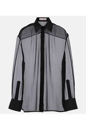 VALENTINO Camicia in chiffon di seta
