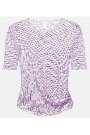 Simkhai Top cropped Electra in mesh