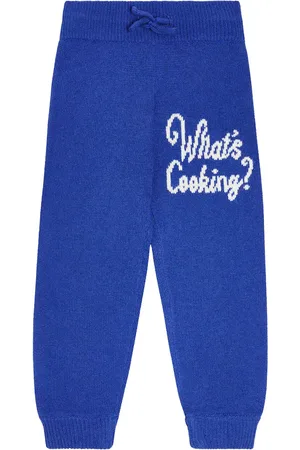 Mini Rodini Pantaloni sportivi in maglia di lana e cotone