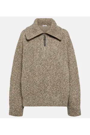 Brunello Cucinelli Pullover Sparkling Chiné in lana, cashmere e mohair