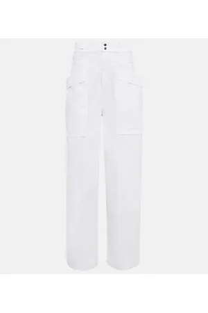 Marant Etoile Pantaloni Ruby in cotone a vita alta