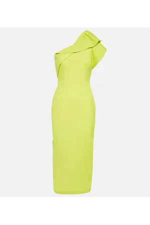Roland Mouret Abito midi monospalla in misto lana
