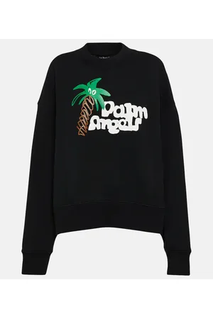 Palm Angels Felpa in cotone con stampa