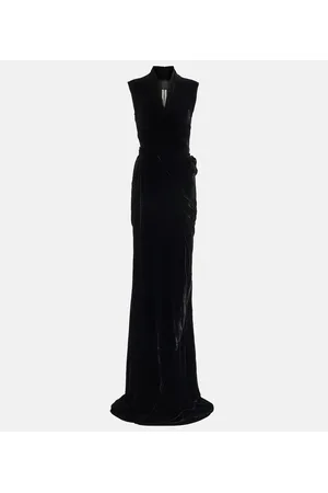 Rick Owens Abito lungo a portafoglio in velluto
