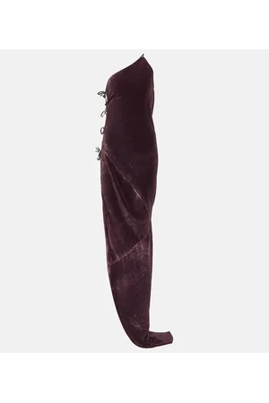 Rick Owens Abito lungo Taco in velluto