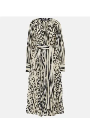 Proenza Schouler Abito midi Carol in chiffon a righe