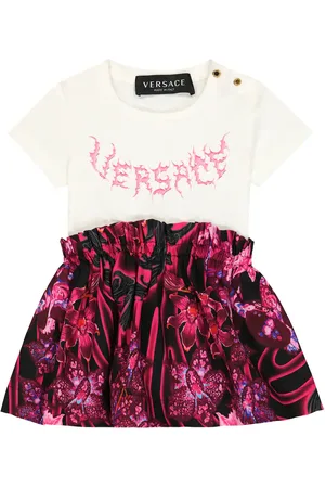 VERSACE Abito Barocco Orchid in cotone