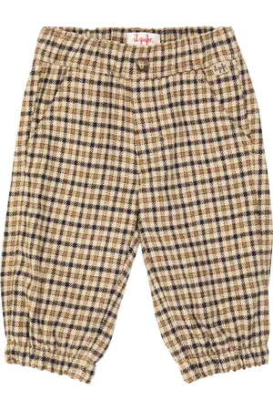Il gufo Baby - Pantaloni a quadri in misto cotone