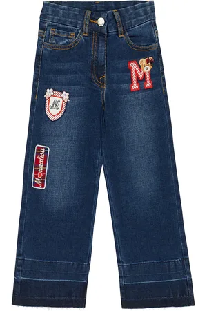 MONNALISA Jeans a gamba larga con ricamo