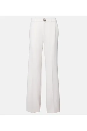 AREA Pantaloni flared in lana con cut-out