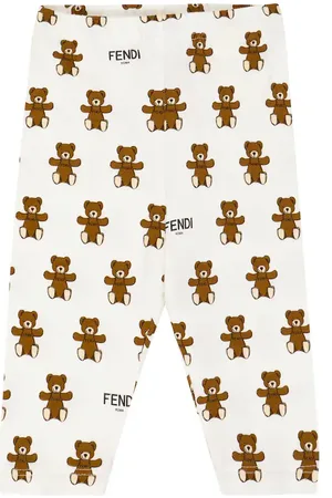 Fendi Baby - Leggings in misto cotone con stampa