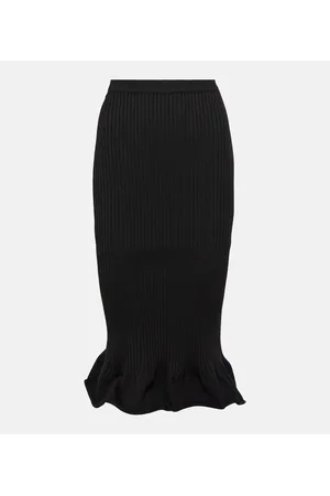 Khaite Gonna midi Sapphi in maglia a coste