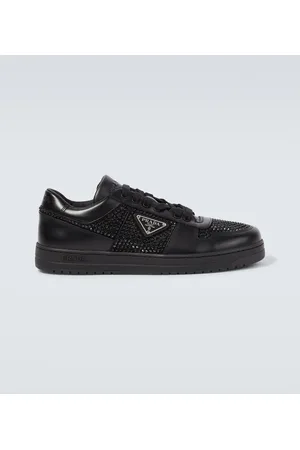 Prada Sneakers Downtown in pelle con cristalli