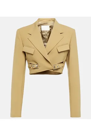 DION LEE Blazer cropped Interlock con cintura