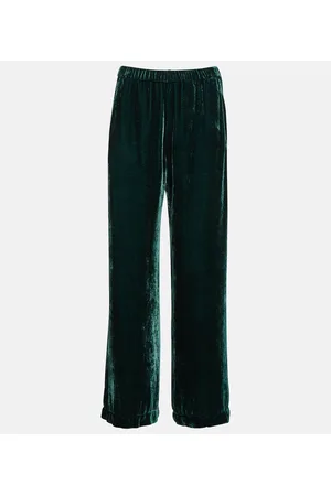 Velvet Pantaloni a gamba larga Frida in velluto