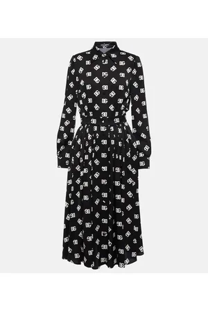 Dolce & Gabbana Abito midi in misto seta