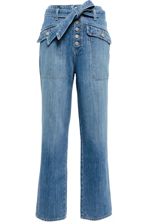 VERONICA BEARD Jeans cropped Rinley a vita alta