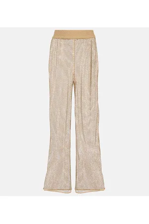 Simkhai Pantaloni Sullivan in mesh con cristalli