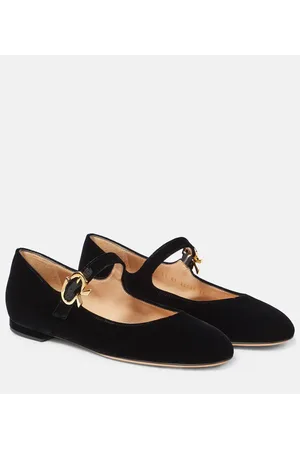Gianvito Rossi Ballerine Mary Ribbon 05 in velluto