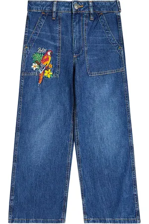 Ralph Lauren Jeans a gamba larga con ricamo