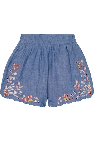Chloé Chloé Kids Shorts in cotone e sangallo