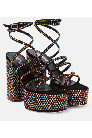 PARIS TEXAS Sandali Holly Evita in pelle con cristalli