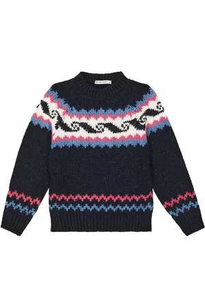 The New Society Pullover Andy in jacquard di misto lana