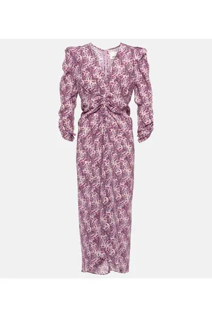 Isabel Marant Abito midi Albini in misto seta