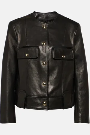 Khaite Giacca cropped Laybin in pelle