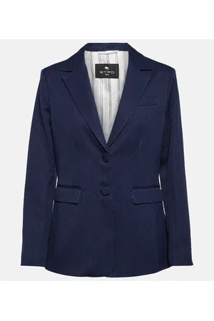 Etro Blazer in jacquard di cotone con stampa paisley