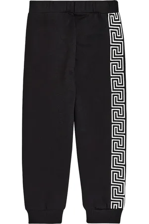 VERSACE Pantaloni sportivi in pile di cotone