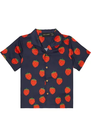 Mini Rodini Camicia in twill di fragole