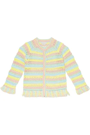 Stella McCartney Cardigan in crochet di cotone a righe