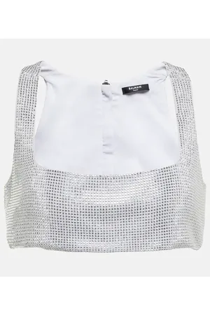 Balmain Bralette con cristalli