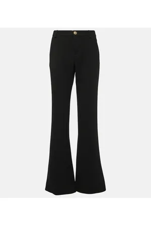 Balmain Pantaloni bootcut in crêpe di lana vergine