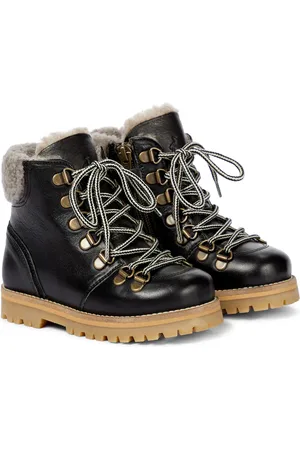 Petit Nord Stivaletti in pelle e shearling