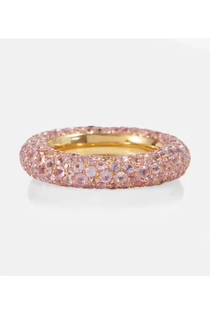 Octavia Elizabeth Anello Blossom Bubble in oro 18kt con zaffiri