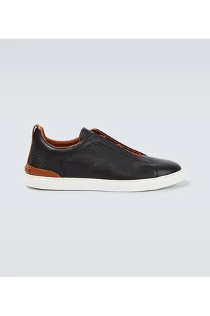Ermenegildo Zegna Sneakers Triple Stitch in pelle